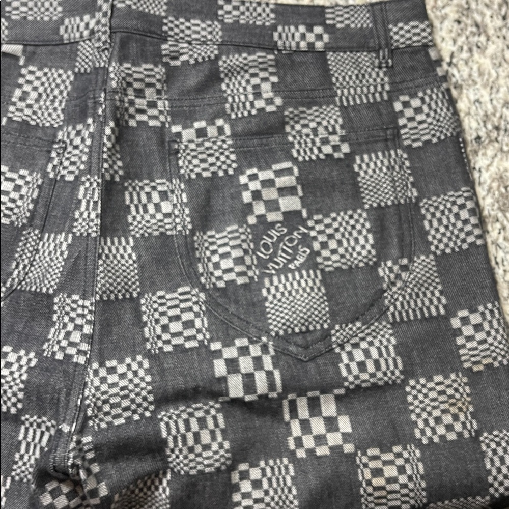 Louis Vuitton Monochrome Checkered Pants